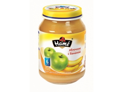 Пюре Hame яблоко банан 190 г стекло 1-00171283_1