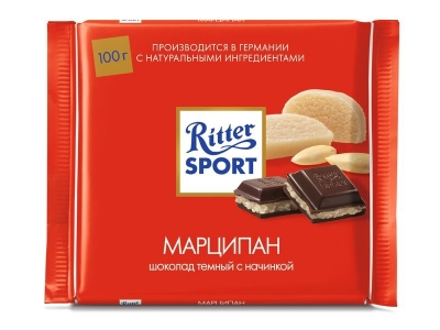 Шоколад Ritter Sport темный с марципаном, 100 г 1-00172417_1