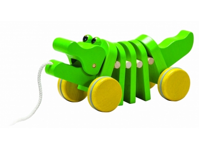 Игрушка из дерева Plan Toys, Каталка Танцующий крокодил 1-00174813_1