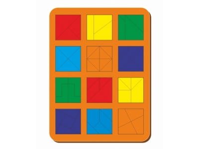 Игрушка из дерева Woodland, Сложи квадрат, Б.П.Никитин, 12 квадратов 1-00175725_1