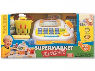Набор Keenway, Супермаркет: кассовый аппарат, микрофон, продукты 1-00055411_1
