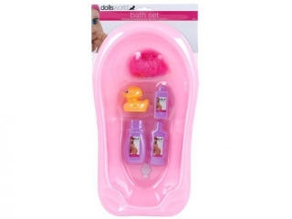 Ванночка для кукол Dolls World с пробкой, 3 бутылочки, уточка и мочалка 1-00056082_1