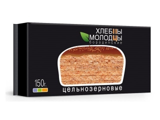 Хлебцы-Молодцы цельнозерновые Бородинские хрустящие 150 г 1-00082113_1