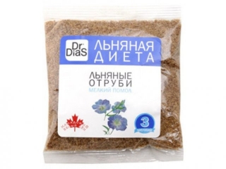 Отруби Dr.DiaS, Льняные мелкий помол, Канадский лен 100 г 1-00092105_1