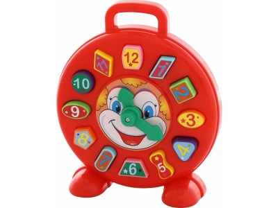 Игрушка развивающая Полесье, Часы Клоун (в сеточке) 1-00175937_1