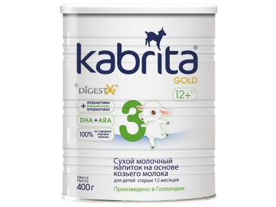 Смесь Kabrita 3 Gold адаптированная на основе козьего молока 400 г 1-00006036_1