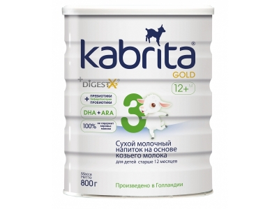 Смесь Kabrita 3 Gold адаптированная на основе козьего молока 800 г 1-00006039_1