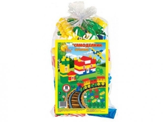 Конструктор Полесье, Самоделкин Строитель малый в мешке, 66 дет 1-00002271_1