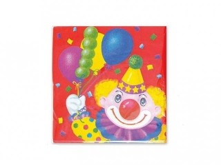 Салфетки Веселая затея, Клоун с шарами 33 см 12 шт 1-00002647_1