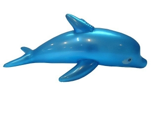 Игрушка надувная Текко, Дельфинчик прозрачный 1-00036473_1