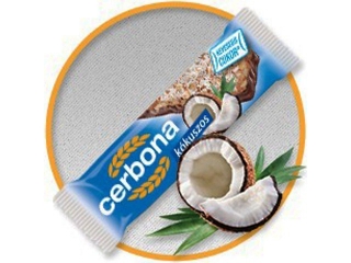 Батончик Cerbona, злаковый с кокосом в шоколадной глазури, 20 г 1-00072819_1