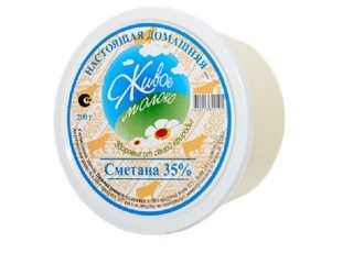 Сметана Живое молоко 35% 200 г 1-00085643_1