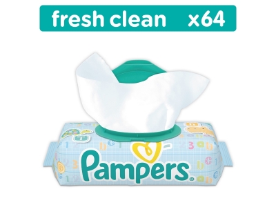 Салфетки влажные Pampers Baby Fresh Clean, 64 шт. 1-00000232_1