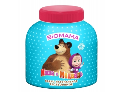Какао-напиток Biomama, Маша и медведь, растворимый гранулированный 250 г 1-00180298_1