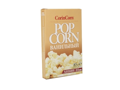 Попкорн Corin Corn для приготовления в СВЧ Ванильный 85 г 1-00180303_1