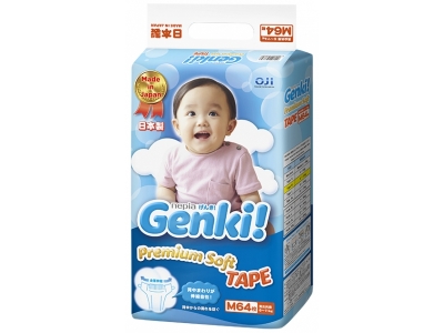 Подгузники Genki Premium Soft M, 6-11 кг 64 шт. 1-00180363_1