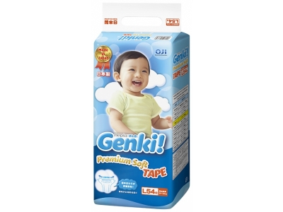 Подгузники Genki Premium Soft L, 9-14 кг 54 шт. 1-00180364_1