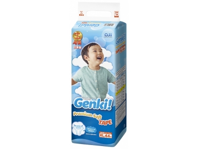 Подгузники Genki Premium Soft XL, 12-17 кг 44 шт. 1-00180365_1