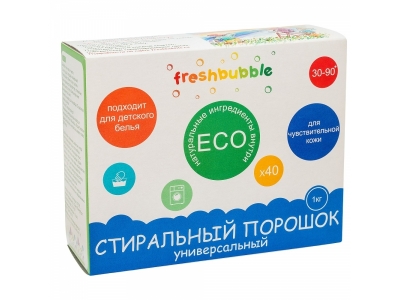 Порошок стиральный Freshbubble универсальный, 1 кг 1-00181432_1