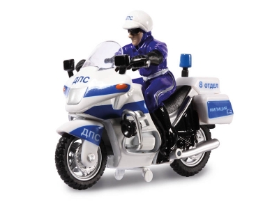 Игрушка Технопарк, Мотоцикл металл. инерц. ДПС полиция, с полицейским 1-00183917_1