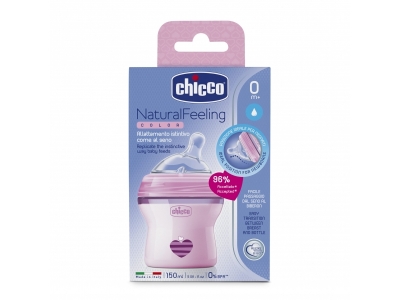 Бутылочка Chicco Natural Feeling + силиконовая соска с наклоном и флексорами, 150 мл 1-00184098_1