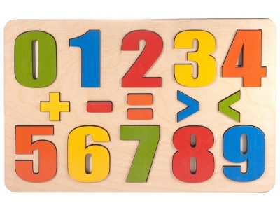 Игрушка из дерева Нескучные игры, Доска Разноцветные цифры, 16 дет. 1-00185132_1