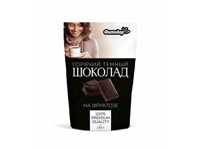 Какао-напиток Фитодар, Горячий шоколад тёмный, порошкообразный 170 г 1-00190462_1