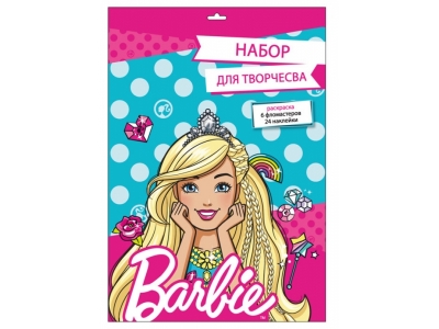 Набор для творчества Mattel Barbie, с фломастерами и наклейками 1-00191782_1