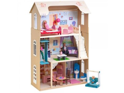 Кукольный домик Paremo для Барби Грация (16 пред.мебели, лестница, лифт, качели) 1-00194324_1