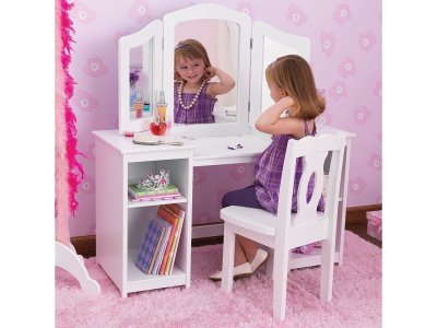 Столик туалетный KidKraft, для девочек Deluxe Vanity & Chair, дерево 1-00194415_2