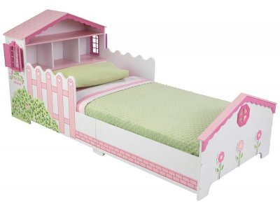 Кровать детская KidKraft, Кукольный домик с полочками 1-00194509_1