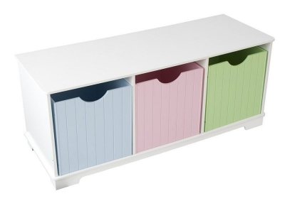 Скамья с ящичками KidKraft, для хранения Storage Bench Pastel голубой/розовый/зеленый 100194523