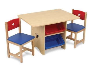 Набор детской мебели KidKraft, Star (стол+2 стула+4 ящика) 1-00194558_1