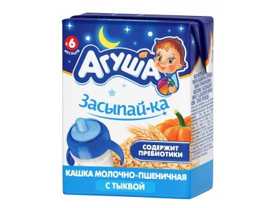 Каша Агуша Засыпай-ка молочная Пшеница-тыква 2,7% 200 мл TBA Base 1-00196365_1