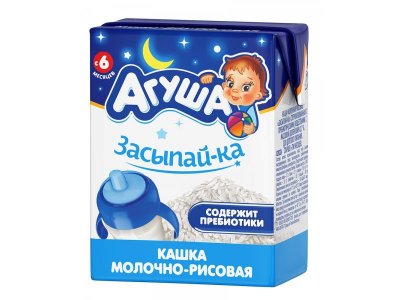 Каша Агуша Засыпай-ка молочная Рис 2,7% 200 мл TBA Base 1-00196367_1
