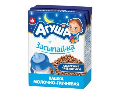 Каша Агуша Засыпай-ка молочная Гречка 2,5% 200 мл 1-00196369_1
