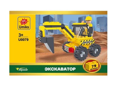 Конструктор Umiks, Экскаватор, 79 дет. 1-00115726_1