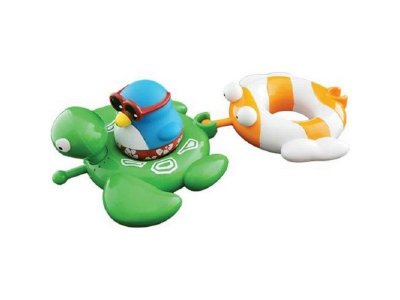 Набор игровой для ванной Toy Target, Веселые друзья: черепаха со звуковыми эффект. и рыба 1-00118763_1