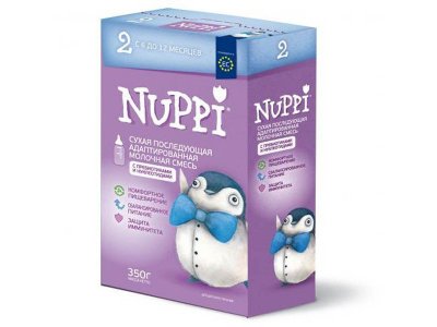 Смесь Nuppi 2 молочная последующая адаптированная от 6 до 12 мес. 350 г 1-00119610_1