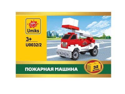 Конструктор Umiks, Пожарная машина, 32 дет. 1-00122943_1