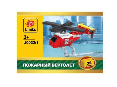 Конструктор Umiks, Пожарный вертолет, 32 дет. 1-00122944_1