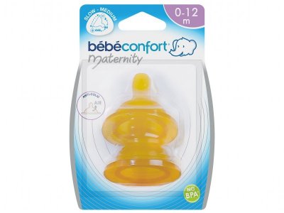 Соска Bebe Confort латексная для бутылочек с широким горлышком, 2 шт. 1-00126060_1