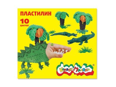 Пластилин Каляка-Маляка, 10 цв. 150 г 1-00126411_1