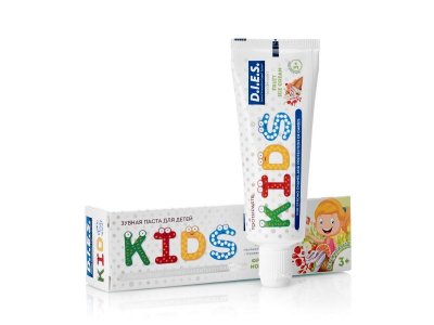 Зубная паста D.I.E.S Kids для детей 3-7 лет, фруктовое мороженое, 35 г 1-00130977_1