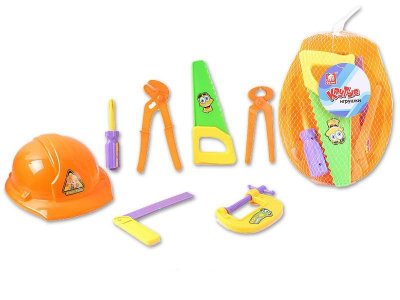 Набор игровой S+S Toys, Инструменты в каске 1-00131967_1