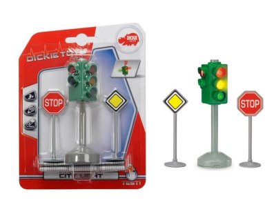 Игрушка Dickie Toys, Светофор и знаки дорожного движения, 12 см 1-00138704_1