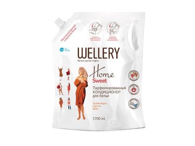 Кондиционер Wellery для белья, парфюмированный, Home Sweet, 1,7 л 1-00139117_1