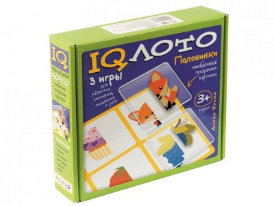Игра Айрис пресс, IQ-лото. Половинки. Комплект из трех игр 1-00141136_1