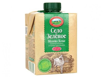 Молоко Село Зеленое козье ультрапастер. 2,8%- 5,5%, 500 г (0,487 л) TBA Edge 1-00142073_1