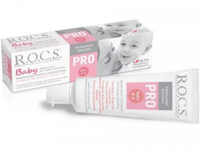 Зубная паста Rocs Pro baby Минеральная защита и нежный уход 0-3 лет, 45 г 1-00142416_1